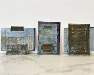 Lot 7458 Antique Durham NC AustinHeaton Flour Mill Packaging Printing Plates