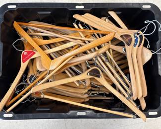 Lot 7298 Assorted Wood Clothes Hangers