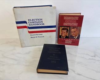 Lot 7583 1952 1960 DNC Democratic National Convention Official Proceedings Books 1980 Election Campaign Handbook Political Memorabilia