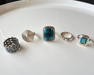 Lot 7438 Sterling Silver Rings Jewelry