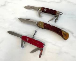 Lot 7164 Vintage Camillus Boy Scouts of America MultiTool Pocket Knife Uncle Henry Schrade LB7 Folding Knife Swiss Army