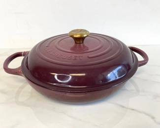 Lot 7170 Le Creuset Signature Enameled Cast Iron Braiser 3.5 Qt