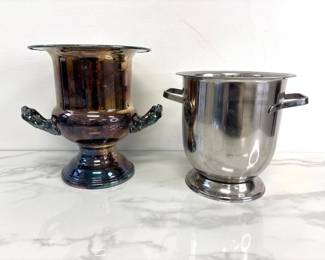 Lot 7118 Gorham Silverplate Champagne Bucket Legion Utensils Co Stainless Steel Champagne Bucket