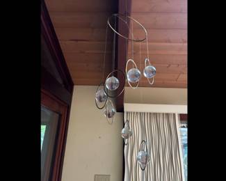Lot 7527 Vintage Brass Ring and Ball Wind Chime