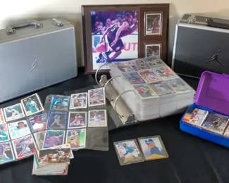Air Jordan Metal Sneaker Briefcase Allen Iverson Plaque Trading Cards Ken Griffey Jr