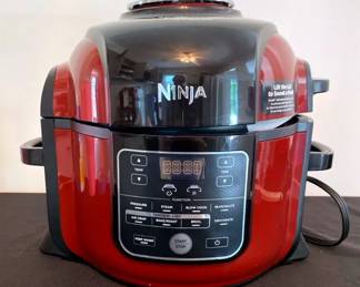 NewNinja Foodie, Tender Crisp, Pressure Cooker In Cinnamon Red Color Steams,Slow Cooks Dehydrates
