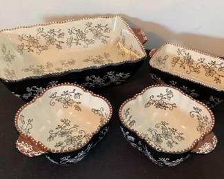 Temptations 6 Piece Bake Ware Floral Design