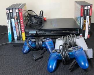PlayStation 2 9 Games 3 Controllers Memory Card Soul Caliber 3 Street Fighter