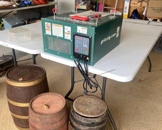 Old wooden barrels