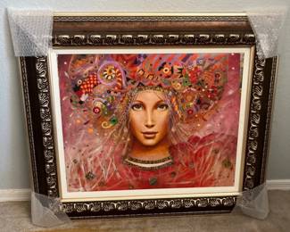 A Beautiful Giclee On Canvas Muse Of Paradise By Csaba Markus