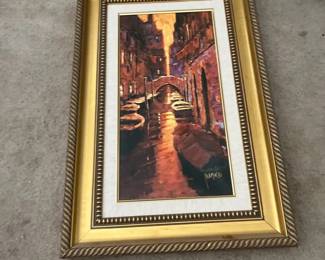Sunset Canal By Marko Mavrovich  Signed