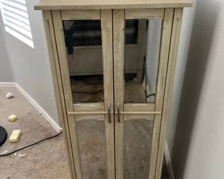 Floor Wood And Glass Jewelry Box
