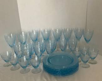 Fostoria Blue Glasses