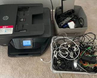 HP OfficeJet Pro 6978 Printer And Miscellaneous Small Electronics And Cords