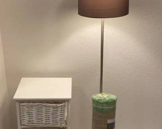 Lamp, Rug And Storage Table