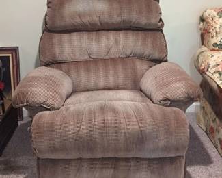 Plush Deep Brown Rocking Recliner