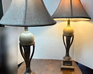 Two Art Nouveau Style Urn Table Lamps