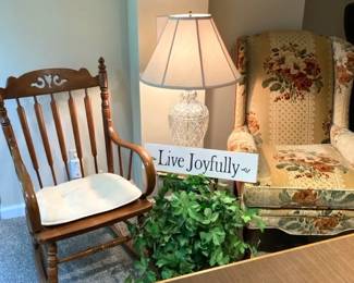 Tell City Rocking Chair, Upholstered Wing Chair and More