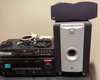 Yamaha AV Receiver, Athena Speakers and Hitachi DVD Player