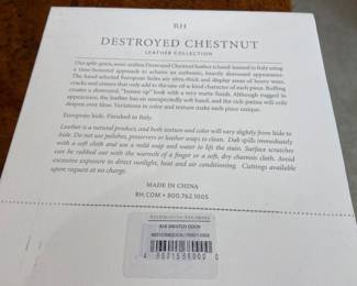Destroyed Chestnut leather collection from Restoration Hardware