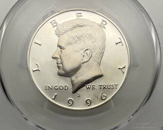 1996-S Silver Proof Kennedy Half Dollar, PCGS PR69 DCAM