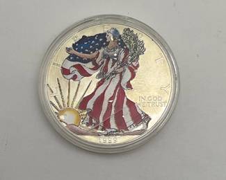 1999 1 Oz Colorized American Silver Eagle