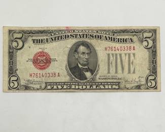 1928 E $5 Legal Tender Note