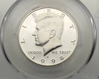 1998-S Silver Proof Kennedy Half Dollar, PCGS PR69 DCAM