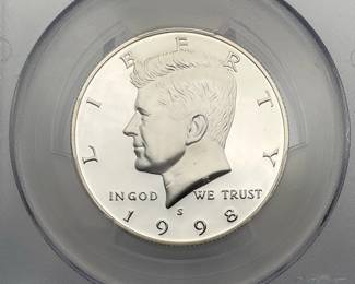 1998-S Silver Proof Kennedy Half Dollar, PCGS PR69 DCAM