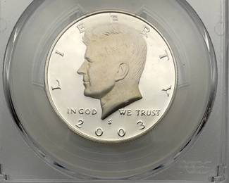 2003-S Silver Proof Kennedy Half Dollar, PCGS PR69 DCAM