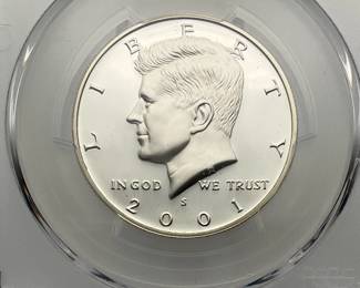 2001-S Silver Proof Kennedy Half Dollar, PCGS PR69 DCAM