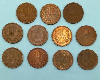 Japanese 10 Yen Coins