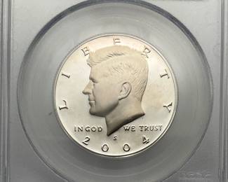 2004-S Silver Proof Kennedy Half Dollar, PCGS PR69 DCAM