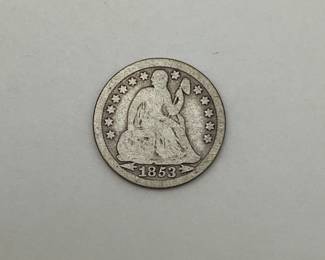 1853 Arrows Liberty Seated Dime