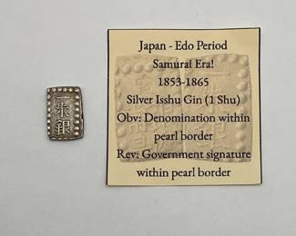 1853-1865 Japan Silver Isshu Gin