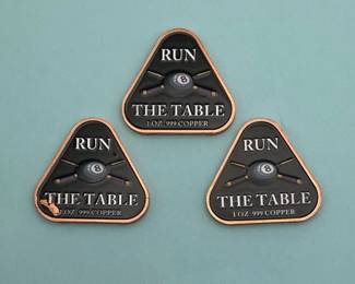 "Run The Table" 1 oz. Copper Bars