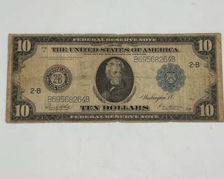 1914 Large $10 Federal Reserve Note