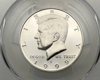 1999-S Silver Proof Kennedy Half Dollar, PCGS PR69 DCAM