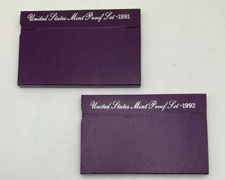 1991 and 1992 US Mint Proof Sets