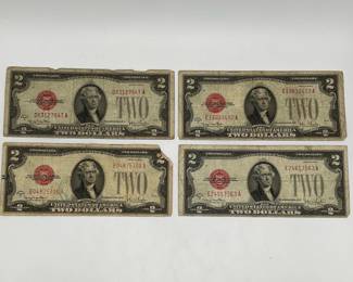 Four 1928 G Legal Tender Notes
