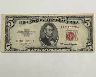 1953-A $5 Red Seal Note