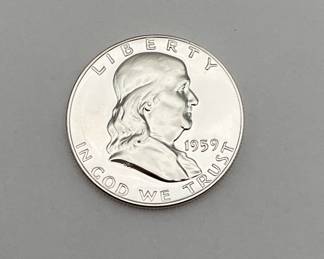 1959 Proof Franklin Silver 50c