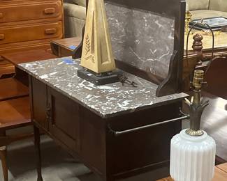 Antique marble wash stand