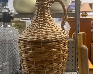 Demijohn wine bottle