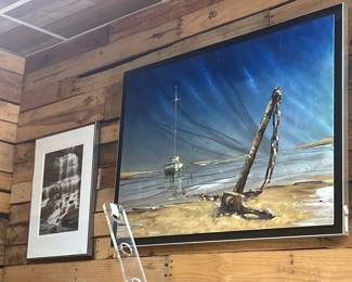 Coastal painting on aluminum