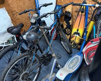 Bicycles, scooters, skateboards, etc.
