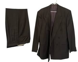 Mens ALFANI Charcoal Striped Suit Jacket  Pants