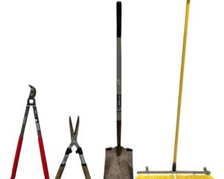Corona DualCut Loppers, Hedge Shear, Shovel, And Push Broom