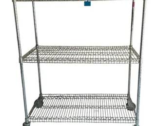Heavy Duty 3Tiered Rolling Metal Utility Shelf