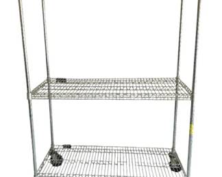 Heavy Duty Tall 3Tiered Metal Rolling Utility Shelf